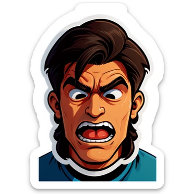 Disgusted face hiding eyes  sticker