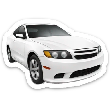 White car sticker