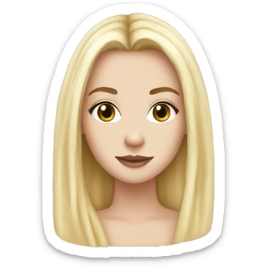 coquette white girl white long blonde her  sticker