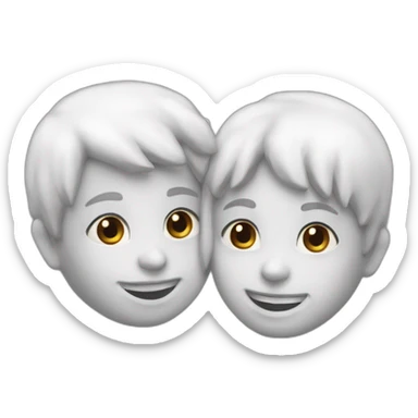 deux petits cœurs blancs sticker