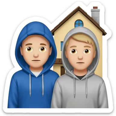 two guys trespassing their house sticker