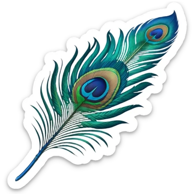 I need the single feather of peacock sticker