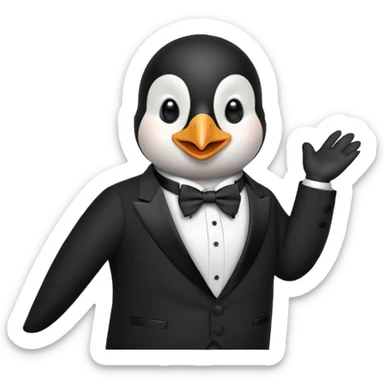 Pingouin chanteur sticker