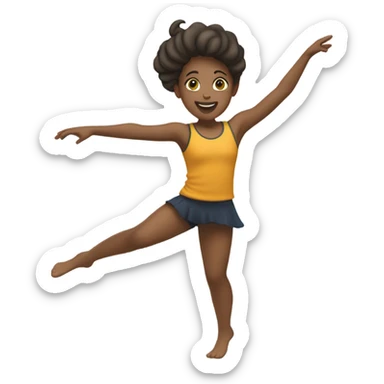 Girl doing cartwheel sticker