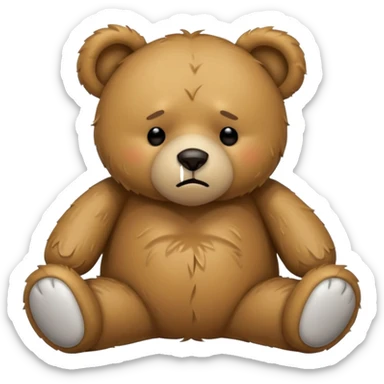 Hungover teddy bear  sticker