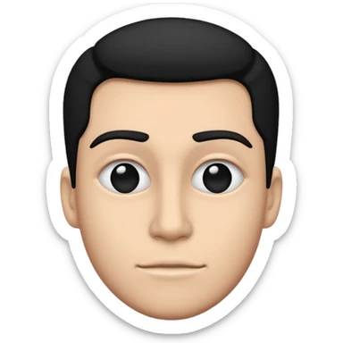 gigachad, black and white sticker