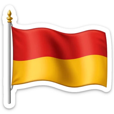 Crear una bandera con franja roja, amarilla y negra del mismo tamaño inspirada en la de Alemania sticker