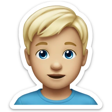 2 blonde toddler brothers blue eyed  sticker