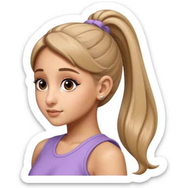 ariana grande ponytail 2025 a little older she’s 32 not 12 sticker