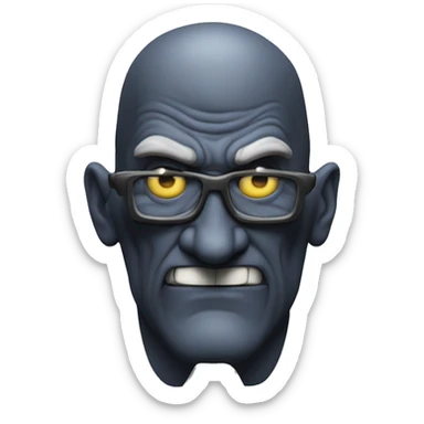 Sinusoid curve supervillian  sticker