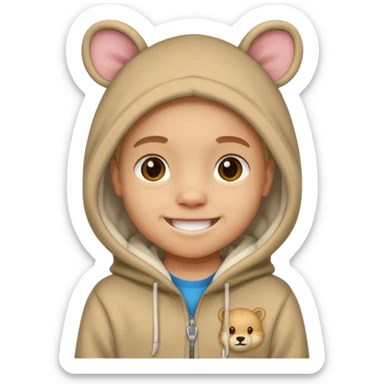 Animal Hoodie Kid sticker