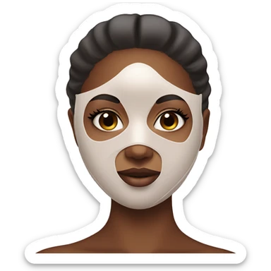 Skin care – girl with mask on face  sticker