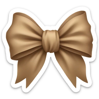 Light Brown bow  sticker