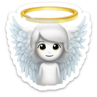 angel wings and halo sticker
