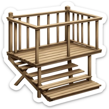 balcony wood sticker