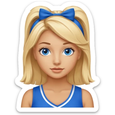Blonde , blue eyes , Seattle , cheerleader sticker