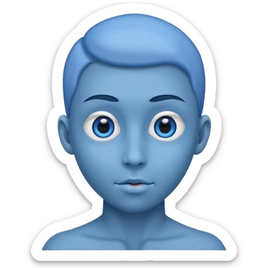 Heart eyes but blue sticker