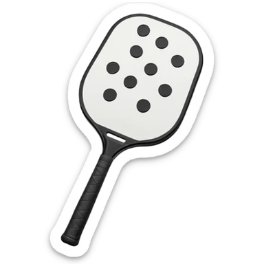 Black pickleball paddle no holes sticker
