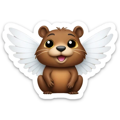 Beaver with wings sticker