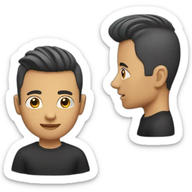 A guy with an undercut hairstyle sticker