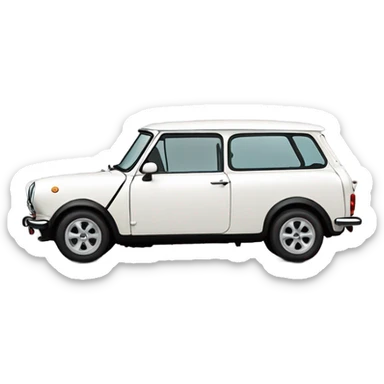 Classic mini clubman white sticker