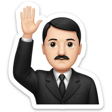 Hitler raising one hand straight up like a salute sticker