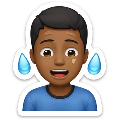 Black boy crying laughing  sticker