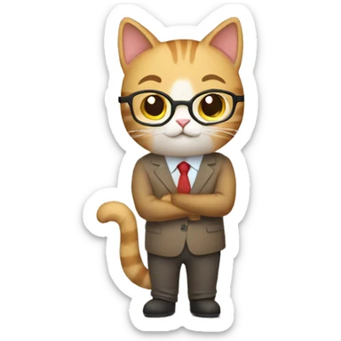 Cat teacher  sticker