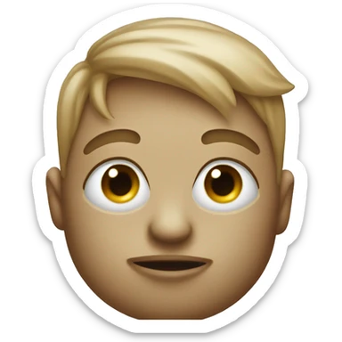 Kissy face with a eye roll sticker