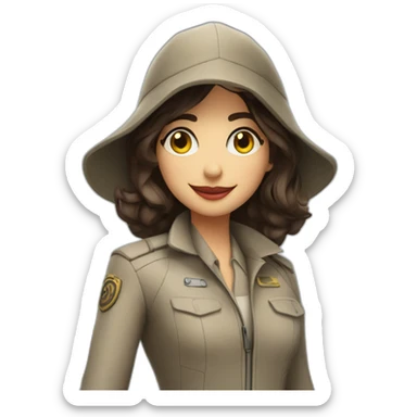Ana de armas spy costume smiling sticker