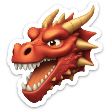 Dragon head sticker