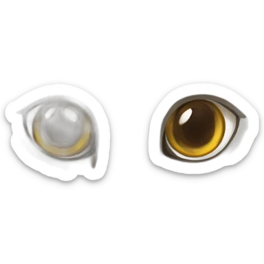 Scottish fold cat marigold eyes sticker