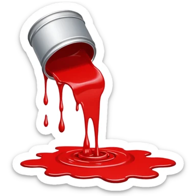 paint splatter, spilled paint, red color. sticker