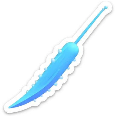 detailed 3D comet with ice tail sticker