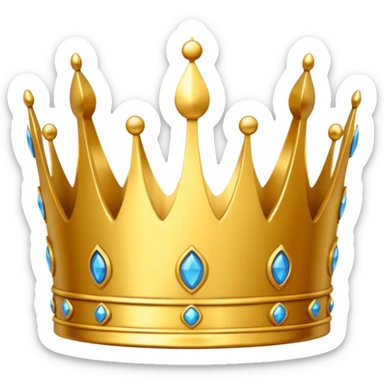 Half of a crown sticker