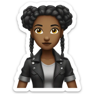 Girl being badass sticker