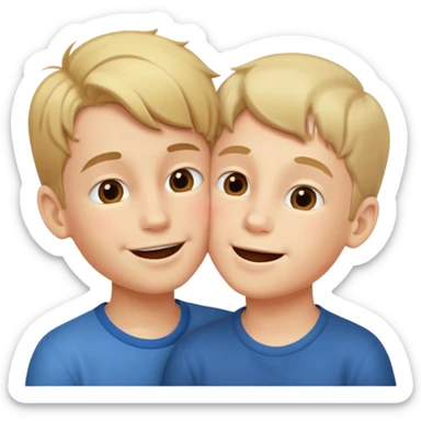 Produce me a emoji where two boys kissing sticker