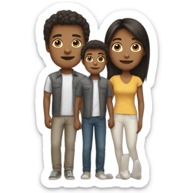 mum dad brother sister  sticker
