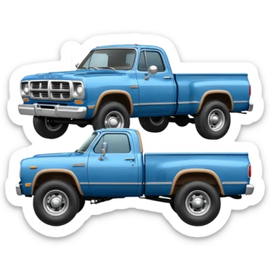 1979 dodge truck two wheels on the back blue sticker