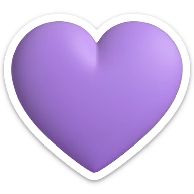 lilac heart sticker
