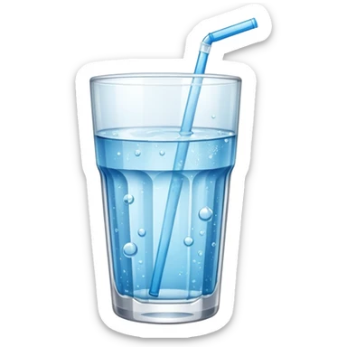 GLASS WITH FIZZ WATER WITHOUT STRAW sticker