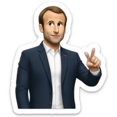 Macron qui fait un rap sticker