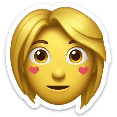 Un corazón de color dorado con La letra A adentro  sticker