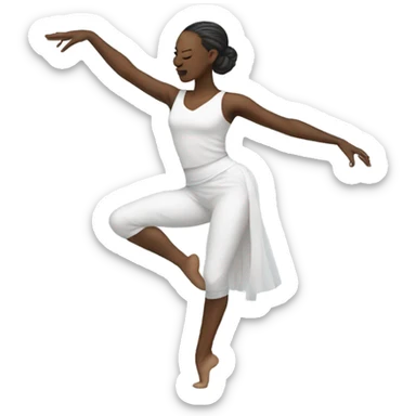 contemporary dance, white woman sticker
