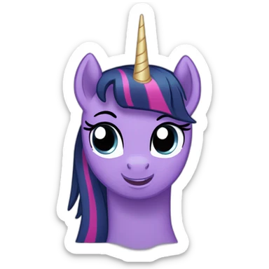 Twilight Sparkle , A horn in the middle of the head sticker