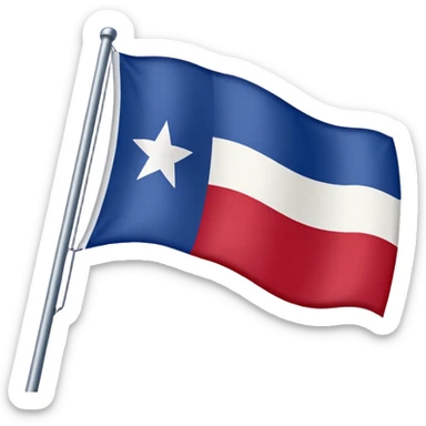 An emoji of the Texas state flag sticker
