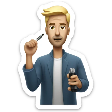 Person vaping sticker