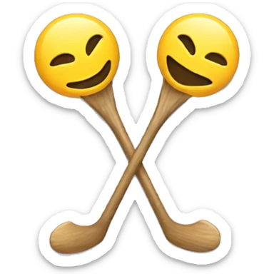 Smiley face with lacrosse stick sticker