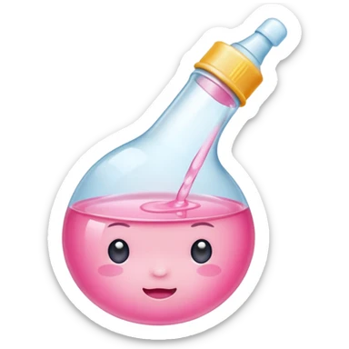 Baby oil in pink  sticker