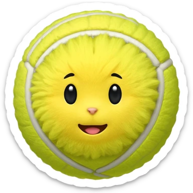 Tennis ball sticker